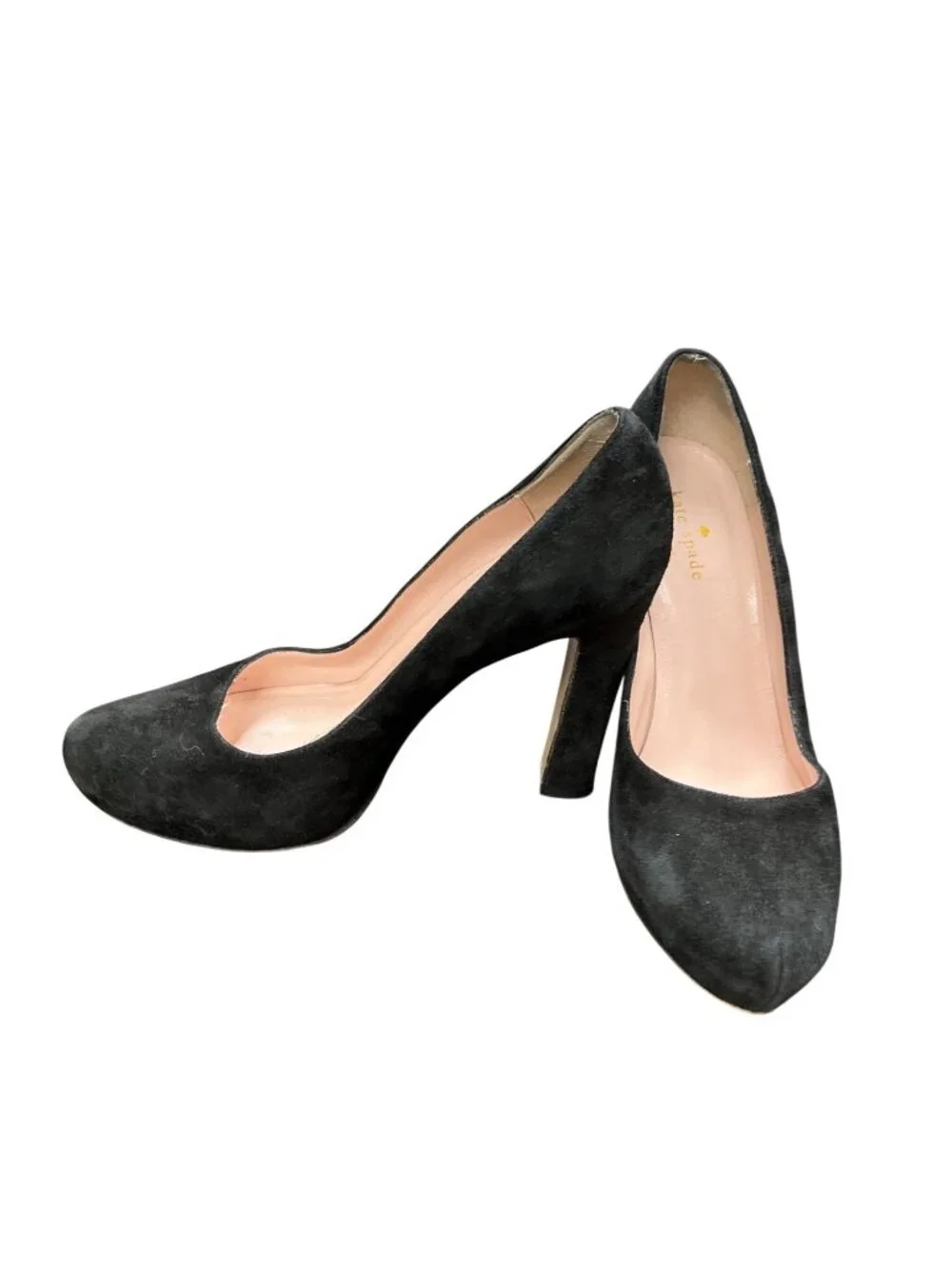 Kate Spade wms Italy made black leather suede 4.5